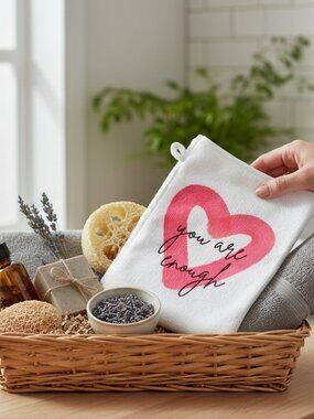 Microfiber Body Wash Mitt, Cute Gift, Bath Spa Cloth, Present Basket Stuffer